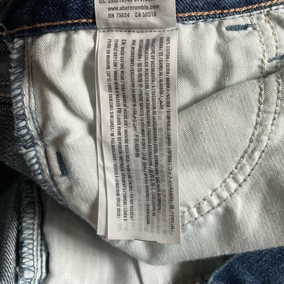 Hollister California Denim Blue Jeans Size 1 w25 Distressed Whiskering & Fading - Picture 11 of 11